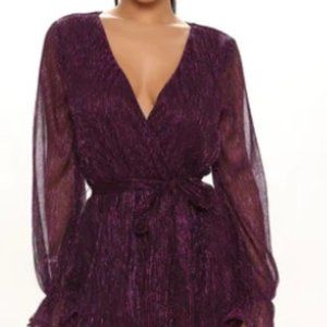 Fashion Nova "All That Glitz Romper" - Size Medium (Worn Once)